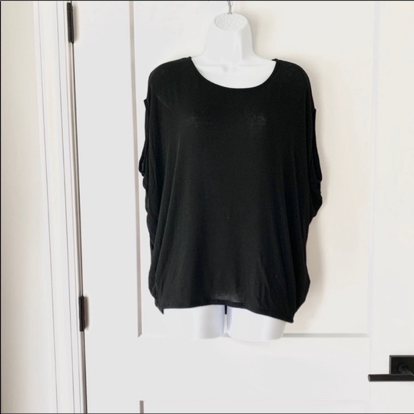 Ella Moss Icon Short Sleeve Tee Shirt Top Black - Picture 5 of 12